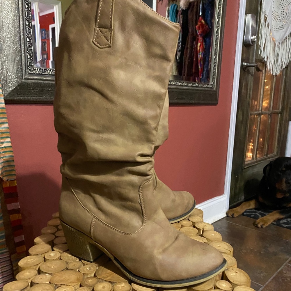 Tan boots